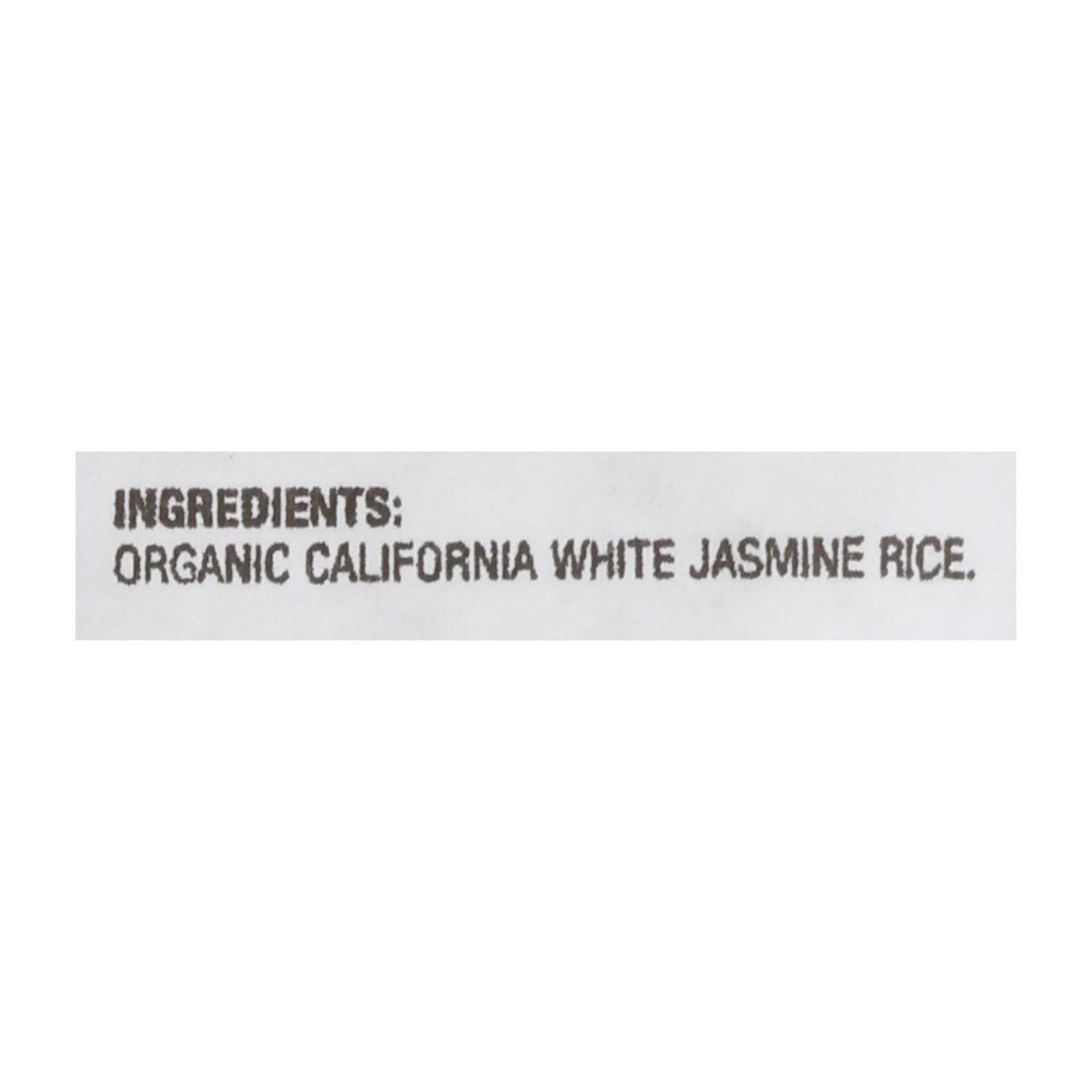 Lundberg Family Farms Organic Jasmine White Rice - Single Bulk Item - 25lb