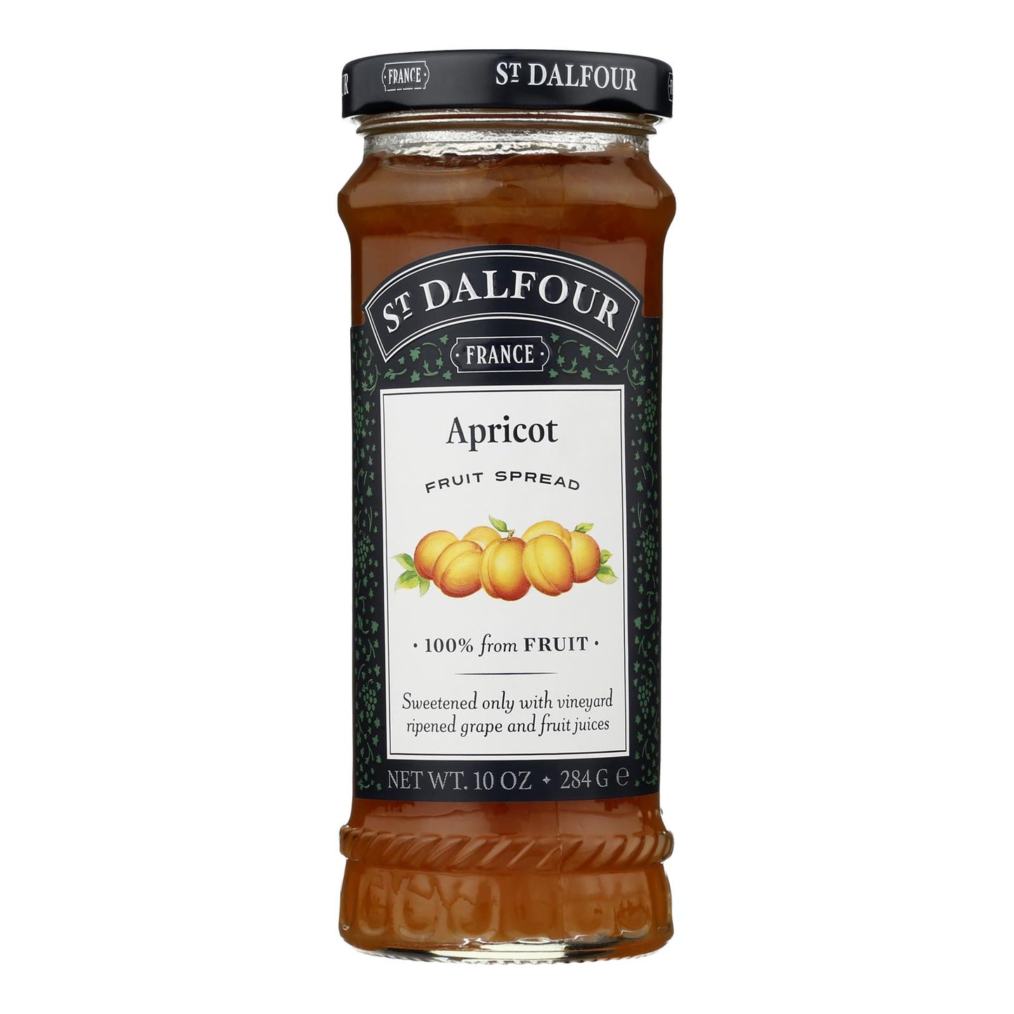 St Dalfour Fruit Spread - Deluxe - 100 Percent Fruit - Thick Apricot - 10 Oz - Case Of 6