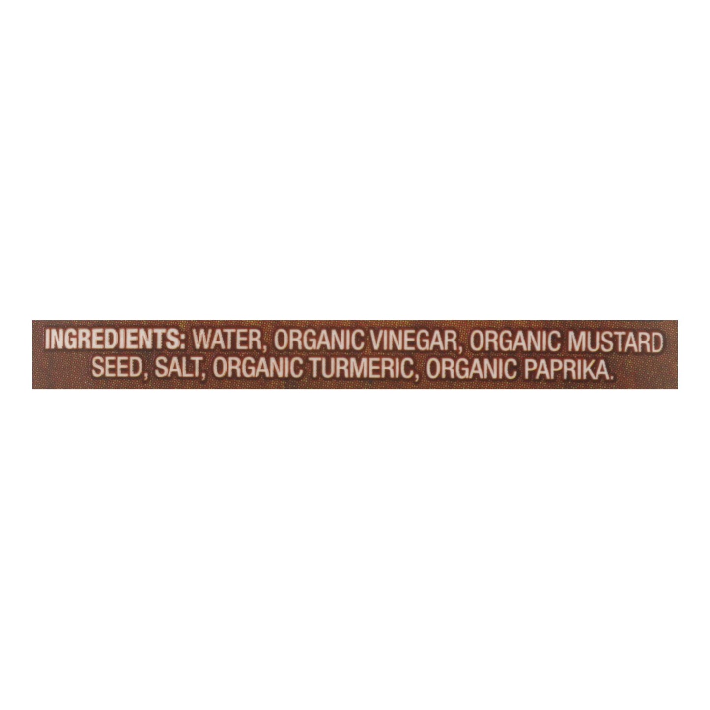 Organic Ville Organic Yellow - Mustard - Case Of 12 - 12 Oz.