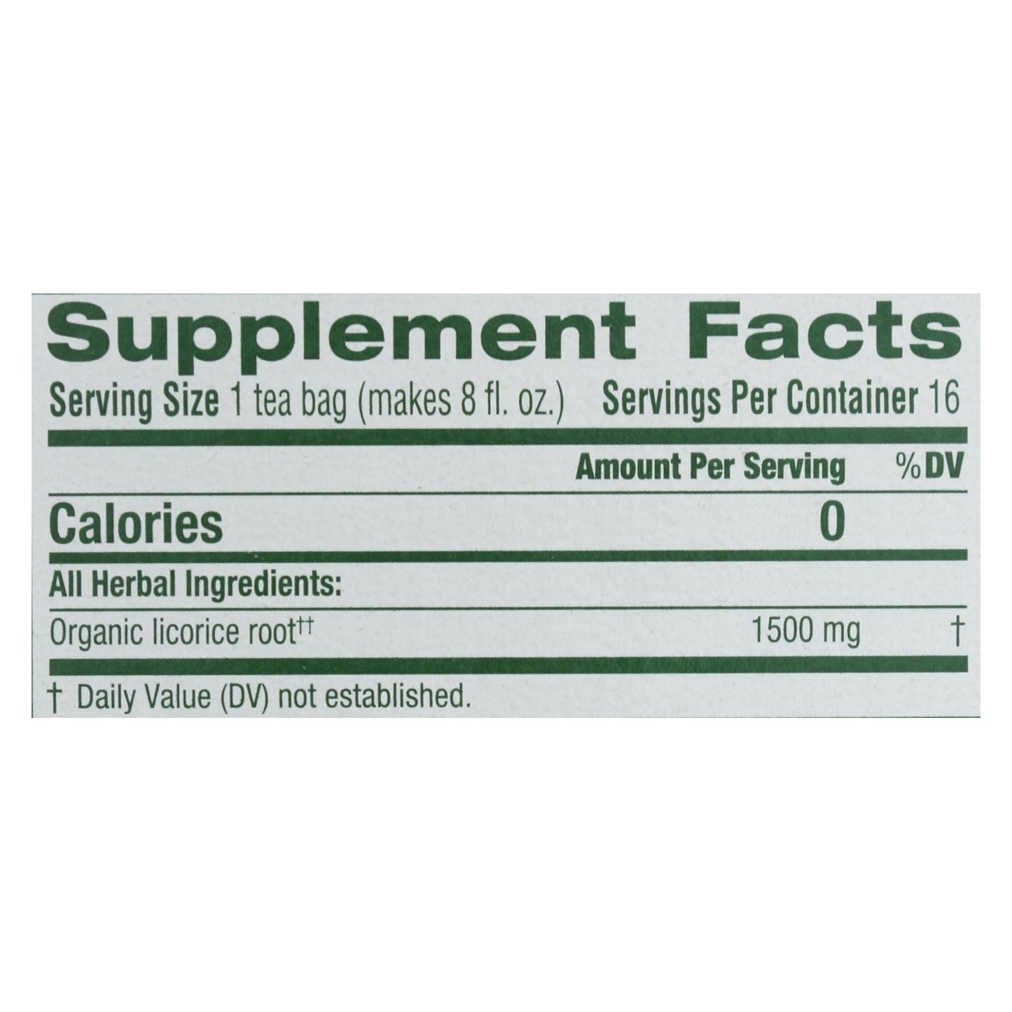 Traditional Medicinals Organic Licorice Root Herbal Tea - 16 Tea Bags - Case Of 6