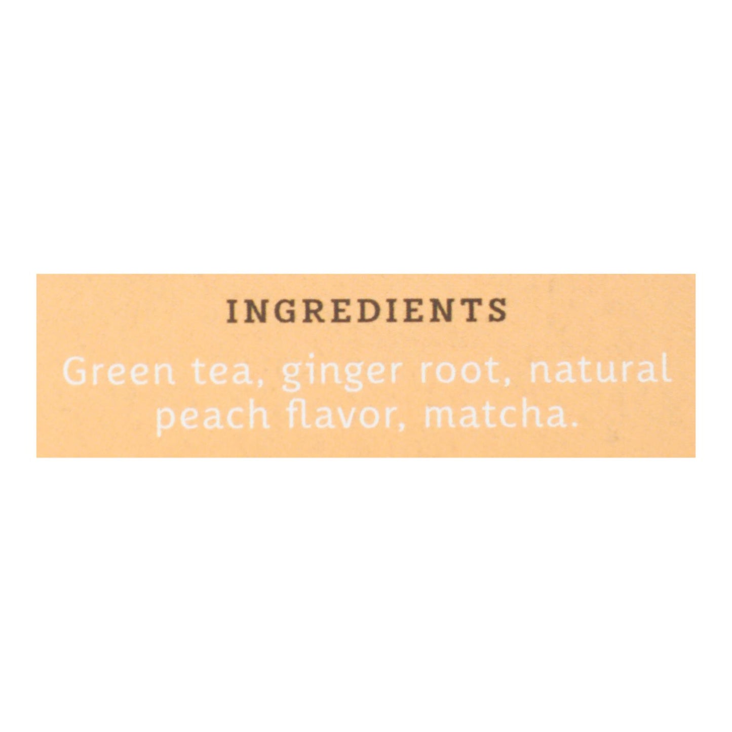 Stash Tea Ginger Peach Green W/ Matcha - 18 Tea Bags - Case Of 6