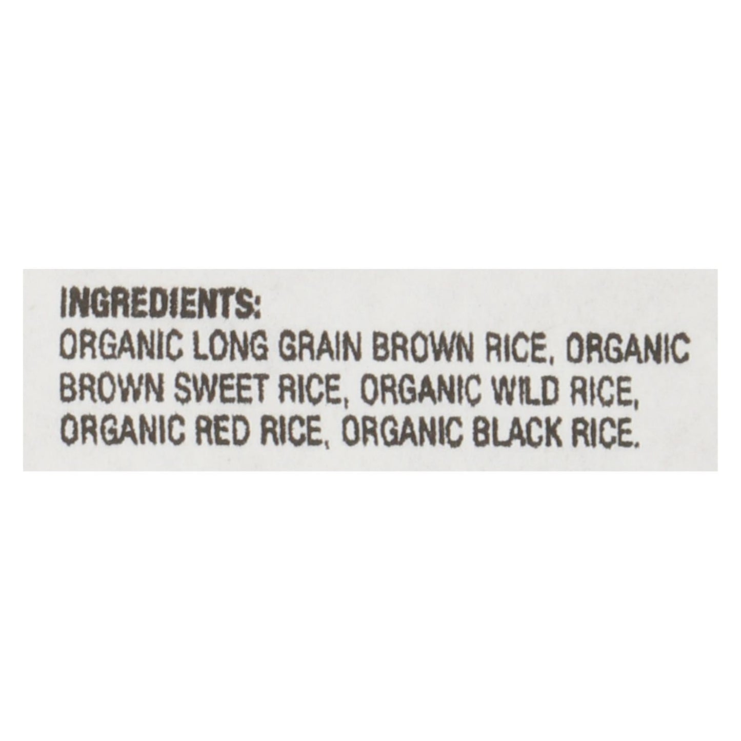 Lundberg Family Farms Organic Wild Blend Gourmet Brown Rice - Single Bulk Item - 25lb
