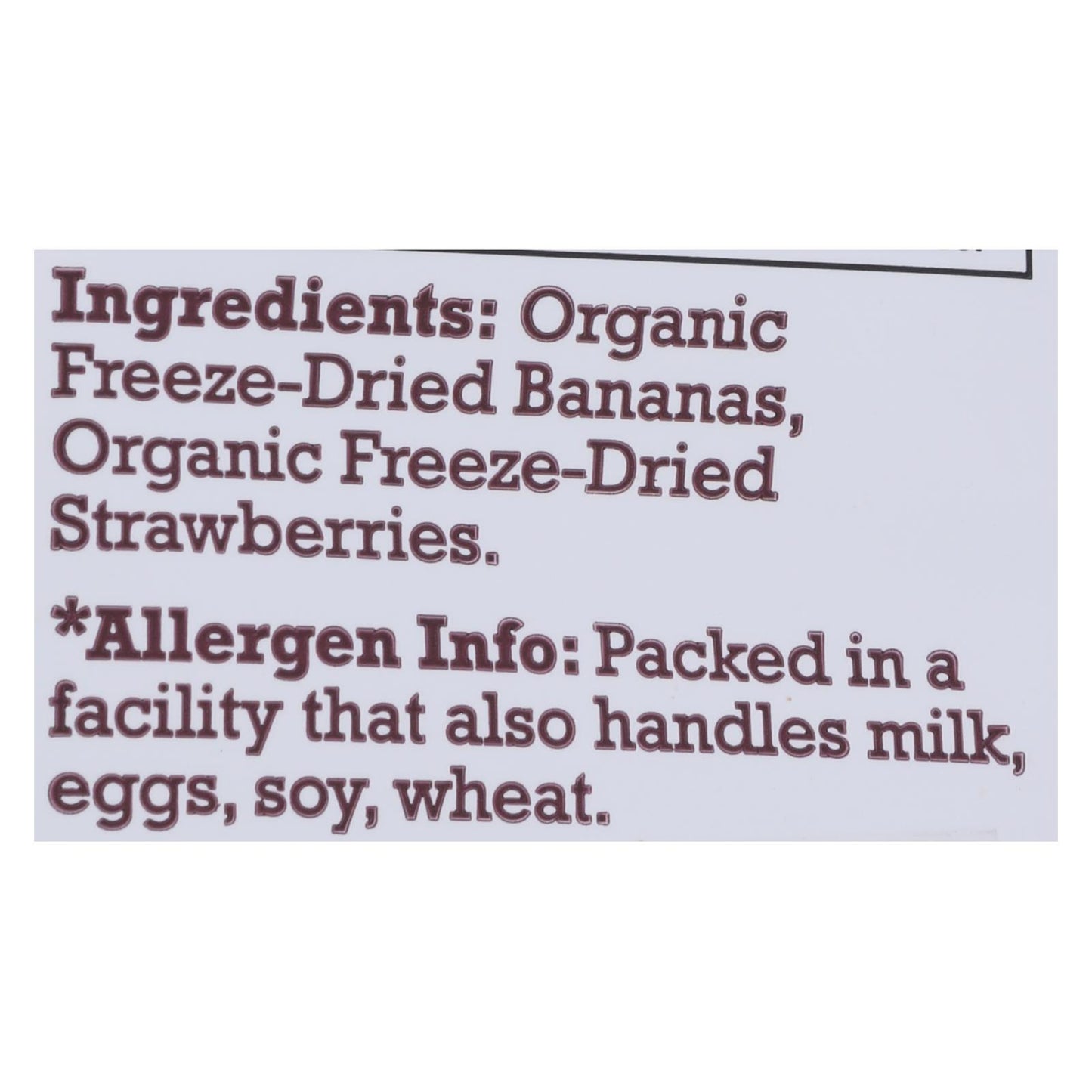 Natierra Freeze Dried - Bananas And Strawberries - Case Of 12 - 1.8 Oz.