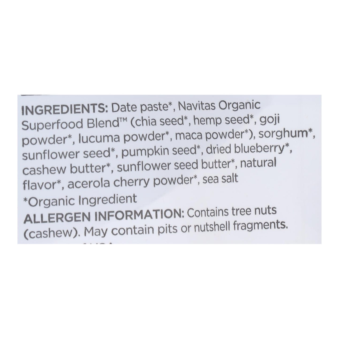 Navitas Naturals Snacks - Organic - Power - Blueberry Hemp - Gluten Free - 8 Oz - Case Of 12