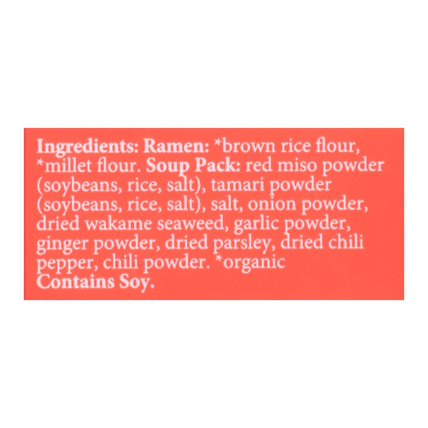 Lotus Foods Ramen - Organic - Millet And Brown Rice - With Miso Soup - 2.8 Oz - Case Of 10