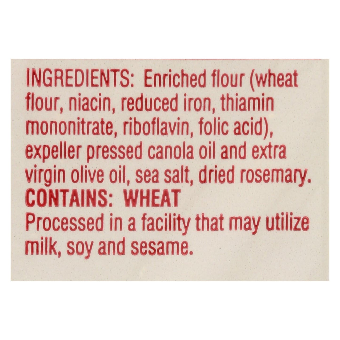 Lapanzanella Mini Croccantini - Rosemary - Case Of 12 - 6 Oz