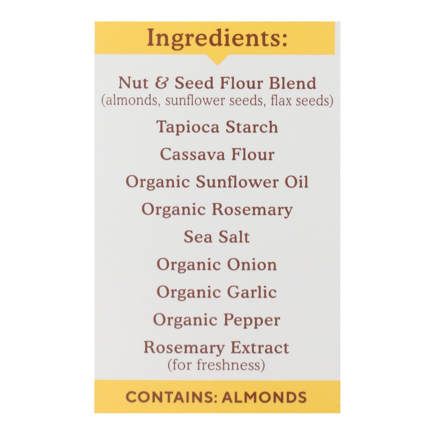 Simple Mills Rosemary And Sea Salt Almond Flour Crackers - Case Of 6 - 4.25 Oz.