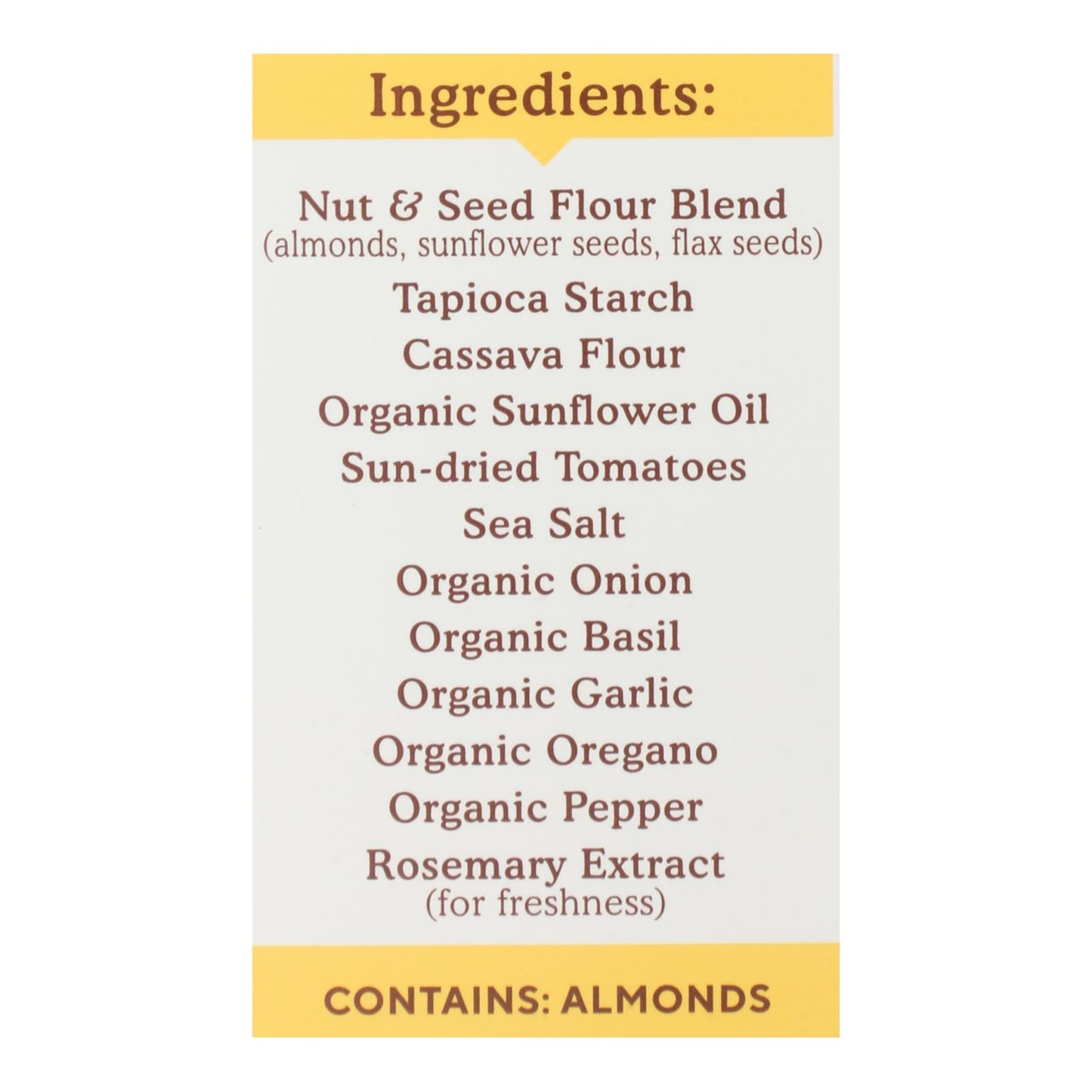 Simple Mills Sun Dried Tomato And Basil Almond Flour Crackers - Case Of 6 - 4.25 Oz.