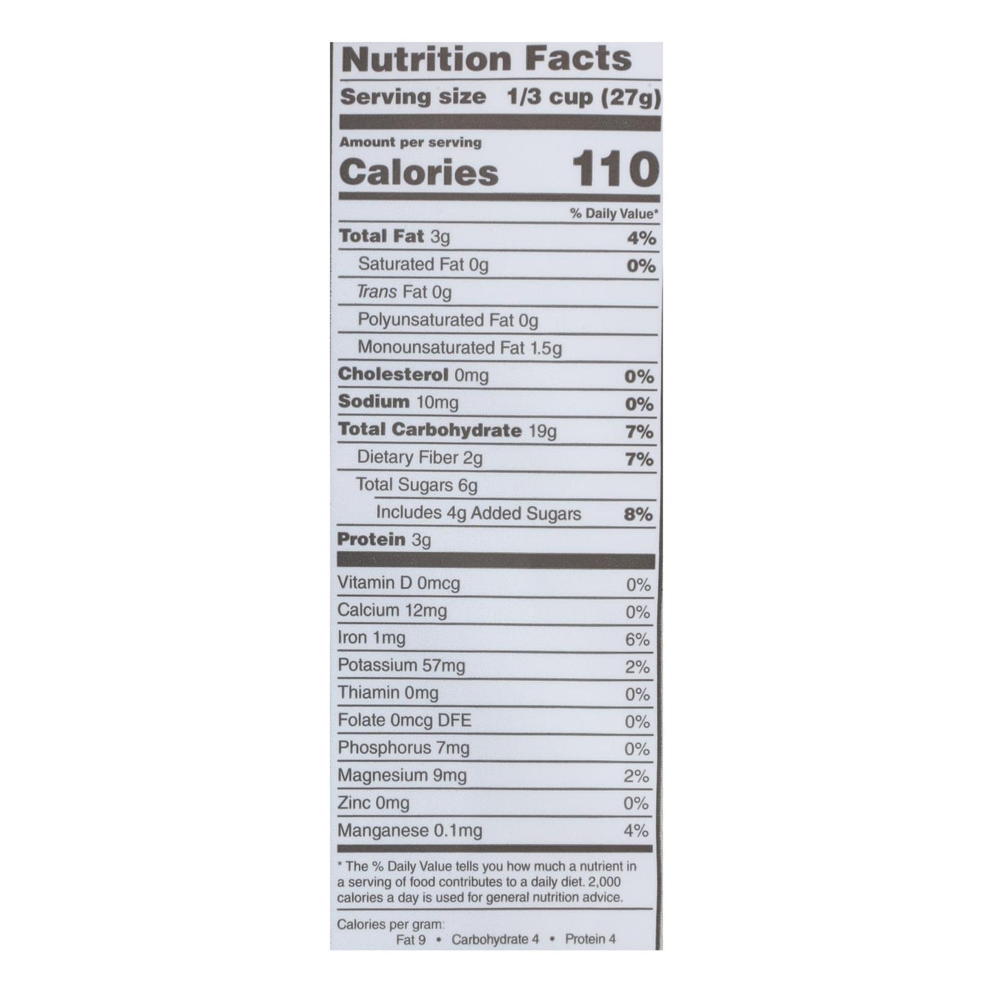 One Degree Organic Foods Quinoa Cacao Granola - Sprouted Oat - Case Of 6 - 11 Oz.
