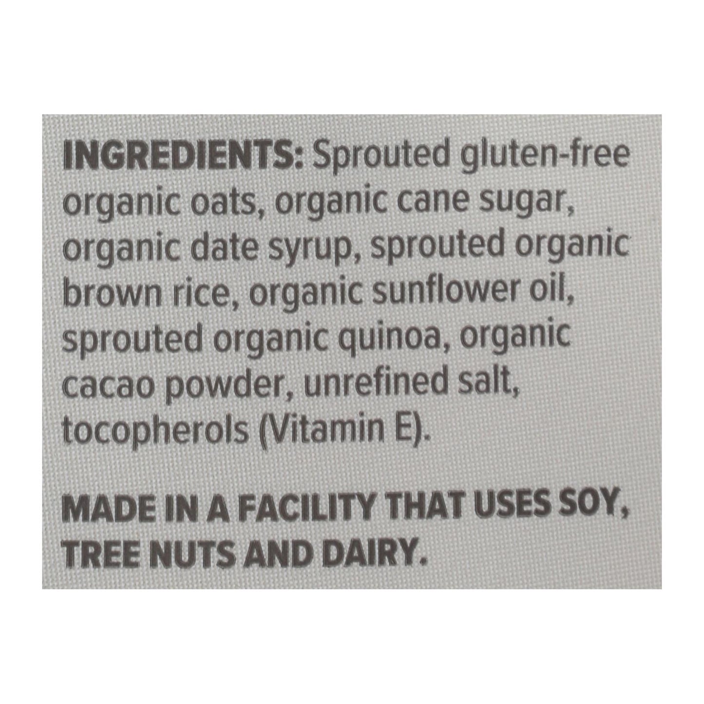 One Degree Organic Foods Quinoa Cacao Granola - Sprouted Oat - Case Of 6 - 11 Oz.