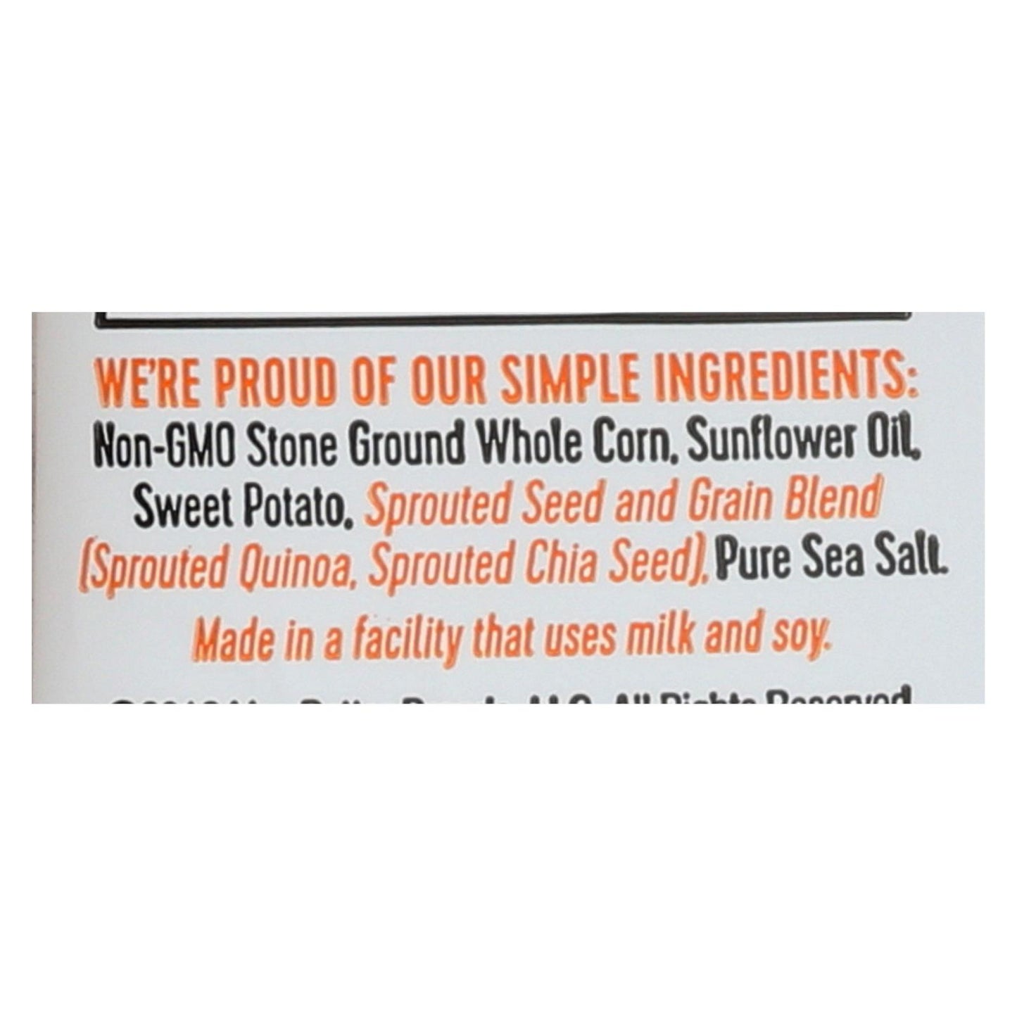 Way Better Snacks Tortilla Chips - Sweet Potato - Case Of 12 - 1 Ounce