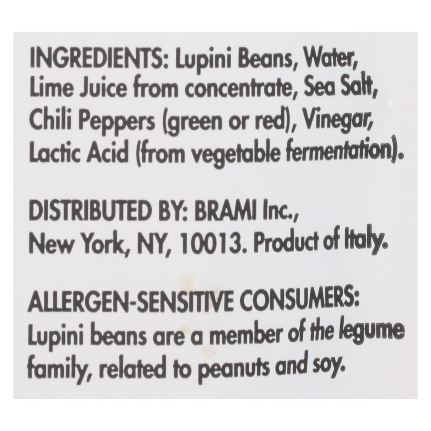 Brami Lupini Snack - Chili Lime - Case Of 8 - 5.3 Oz.