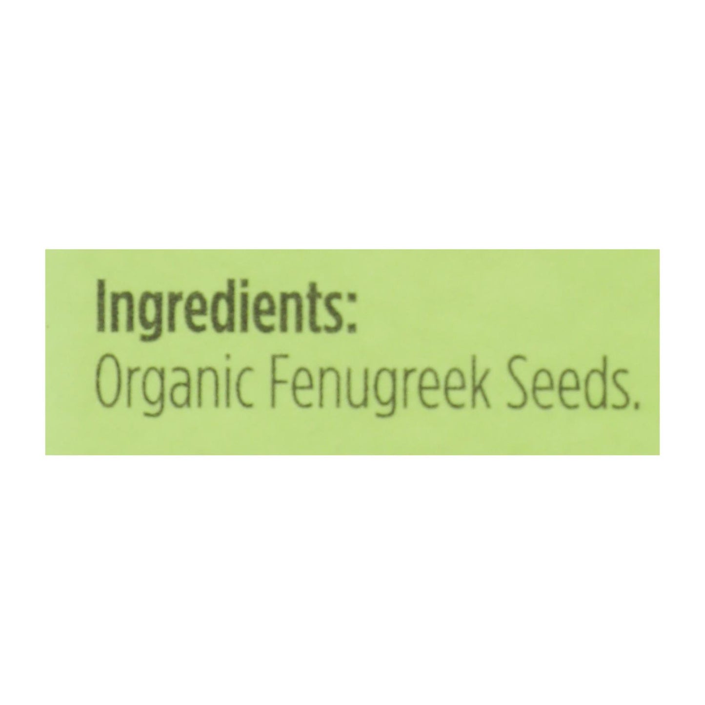 Spicely Organics - Organic Fenugreek Seeds - Case Of 6 - 0.45 Oz.
