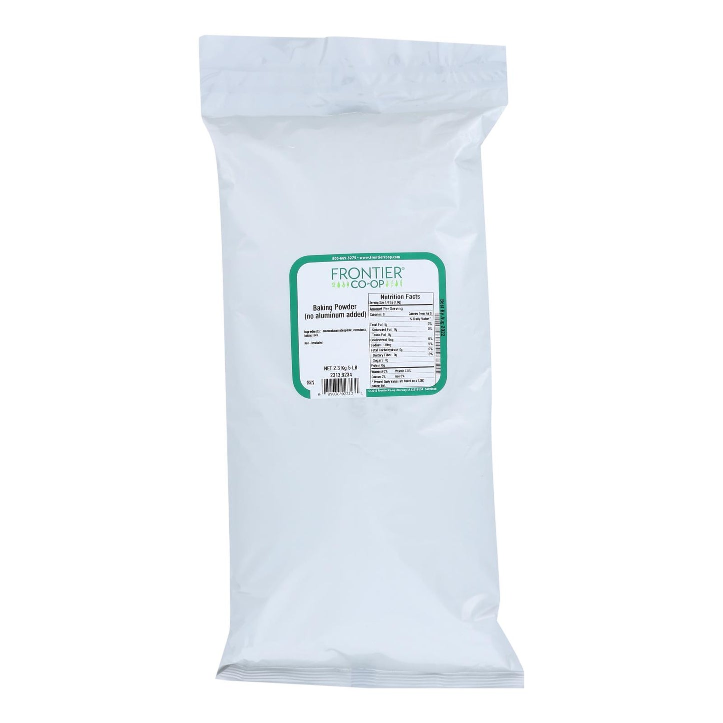 Frontier Herb Baking Powder Aluminum Free - Single Bulk Item - 5lb