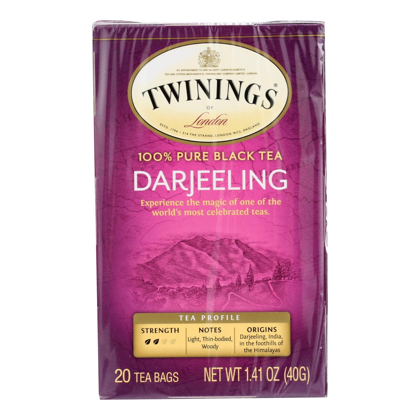 Twinings Tea Black Tea - Darjeeling - Case Of 6 - 20 Bags