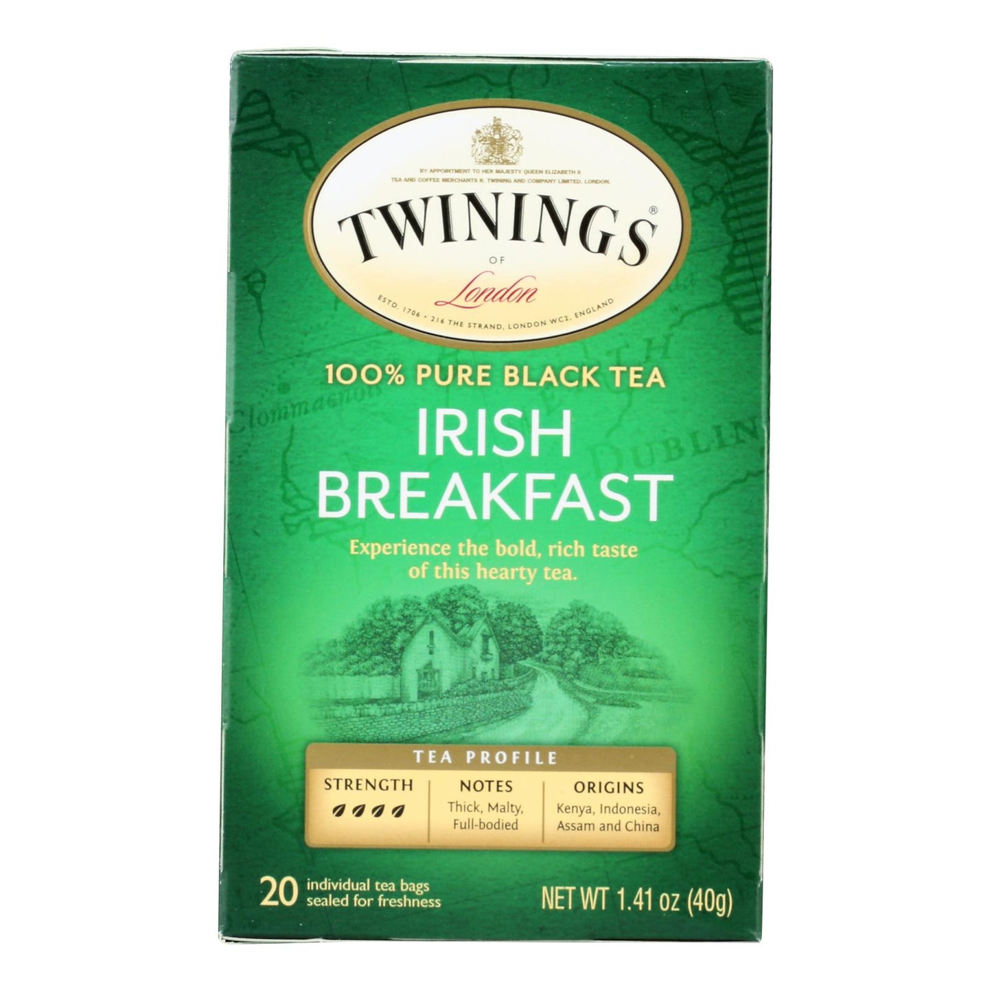 Twinings Tea Breakfast Tea - Irish - Case Of 6 - 20 Bags