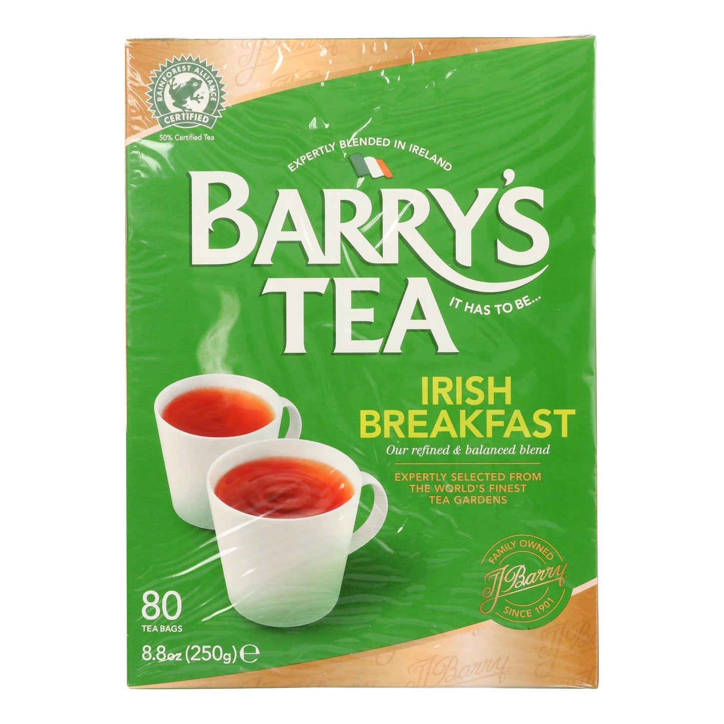 Barry's Tea - Irish Tea - Irish Breakfast - Case Of 6 - 80 Bags