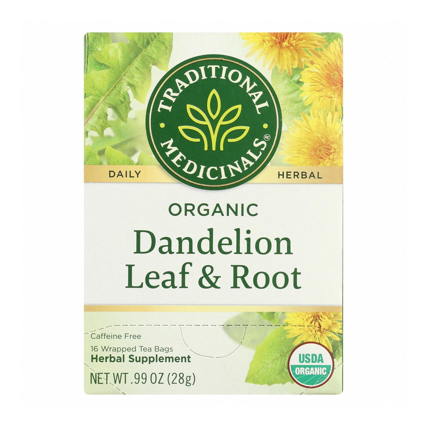 Traditional Medicinals Tea - Organc - Hrbl - Dndln Leaf Rt - 16 Ct - 1 Case