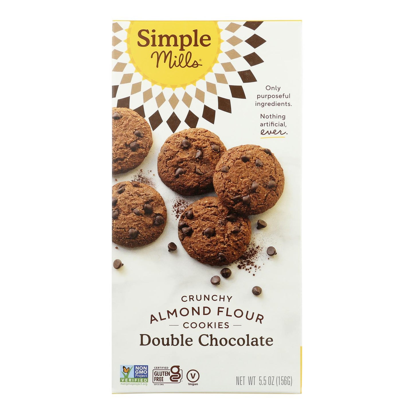 Simple Mills Cookies - Crunchy Double Chocolate - Case Of 6 - 5.5 Oz