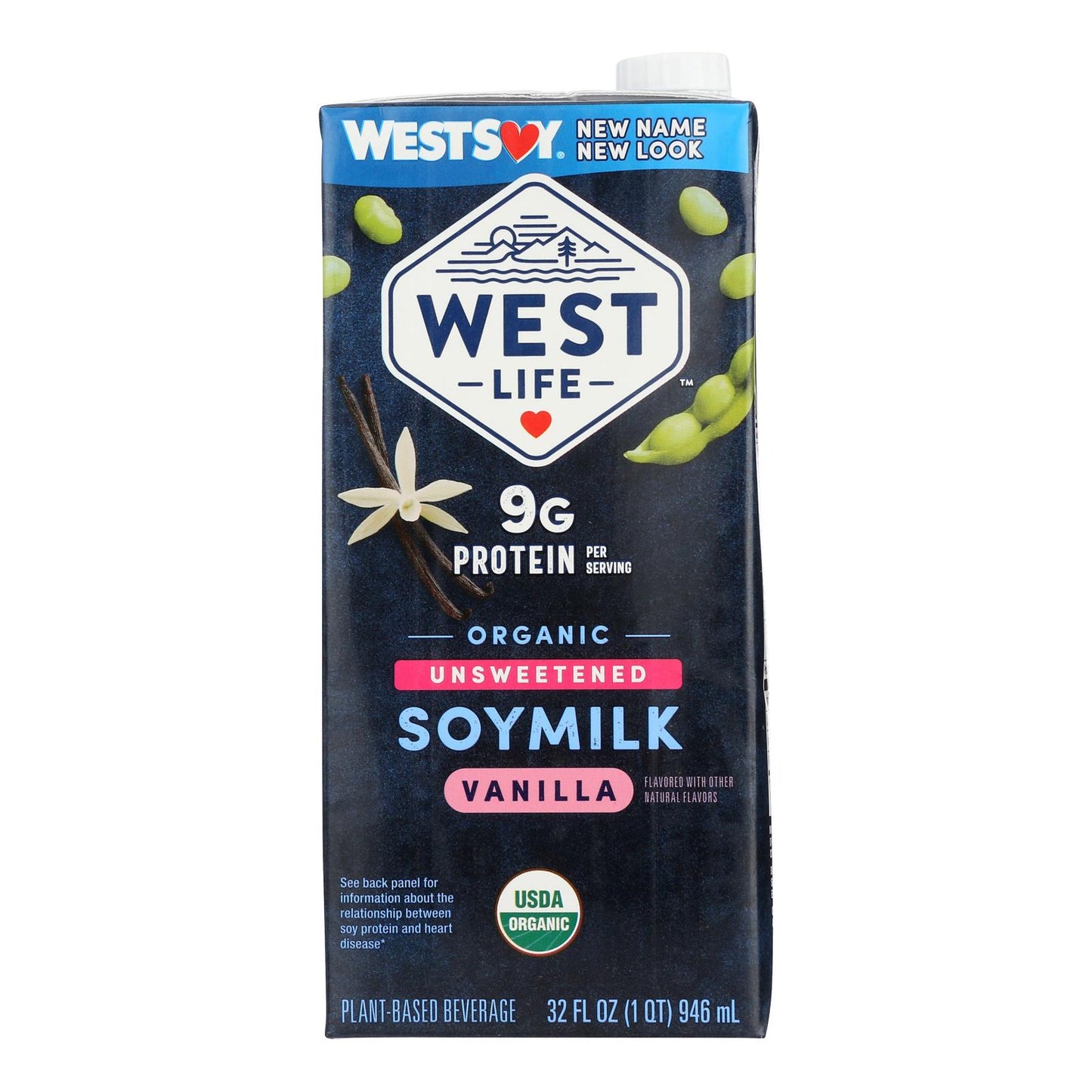 Westsoy Organic Vanilla - Unsweetened - Case Of 12 - 32 Fl Oz.