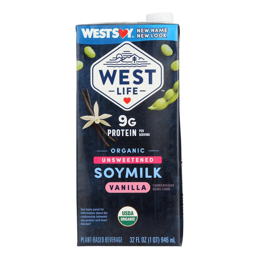 Westsoy Organic Vanilla - Unsweetened - Case Of 12 - 32 Fl Oz.