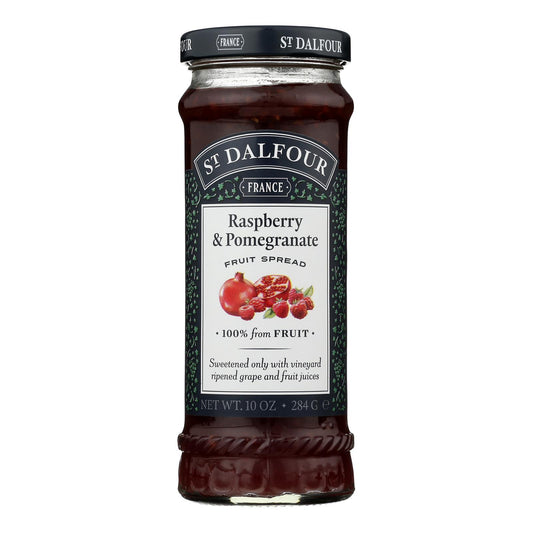 St Dalfour Fruit Spread - Deluxe - 100 Percent Fruit - Raspberry And Pomegranate - 10 Oz - Case Of 6