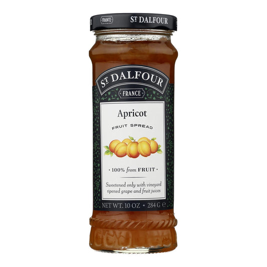 St Dalfour Fruit Spread - Deluxe - 100 Percent Fruit - Thick Apricot - 10 Oz - Case Of 6