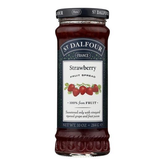St Dalfour Fruit Spread - Deluxe - 100 Percent Fruit - Strawberry - 10 Oz - Case Of 6