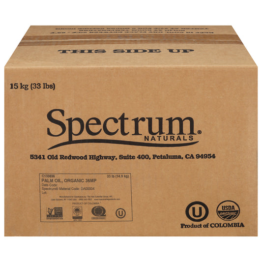 Spectrum Naturals Plam Shortening Organic - Single Bulk Item - 33lb