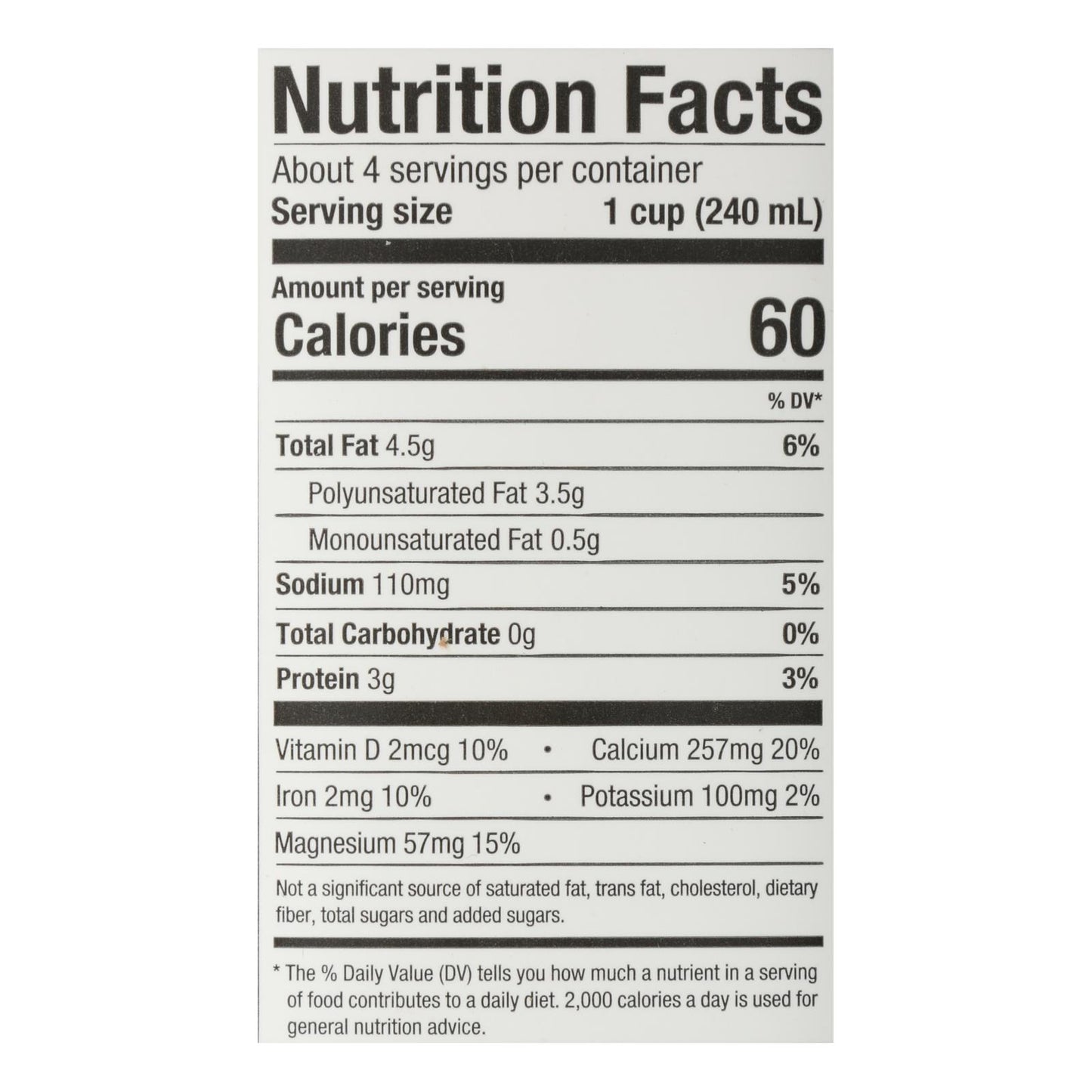 Pacific Natural Foods Hemp Vanilla - Unsweetened - Case Of 12 - 32 Fl Oz.