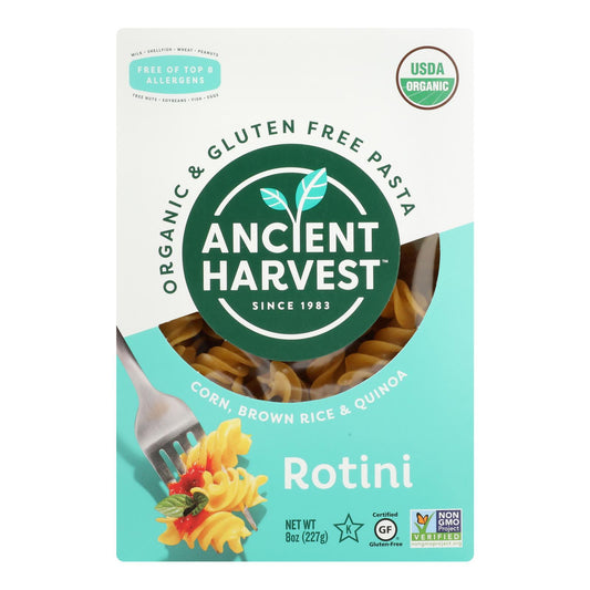 Ancient Harvest Organic Gluten Free Quinoa Supergrain Pasta - Rotelle - Case Of 12 - 8 Oz