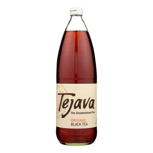 Tejava Black Tea - Unsweetened - Case Of 12 - 1 Liter