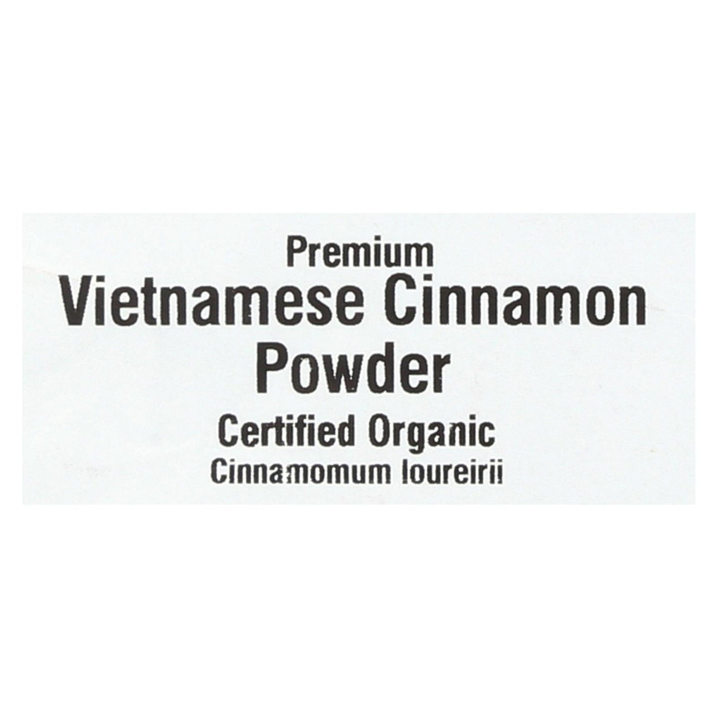 Frontier Herb Cinnamon Organic Ground Vietnamese 5 Percent Oil - Single Bulk Item - 1lb