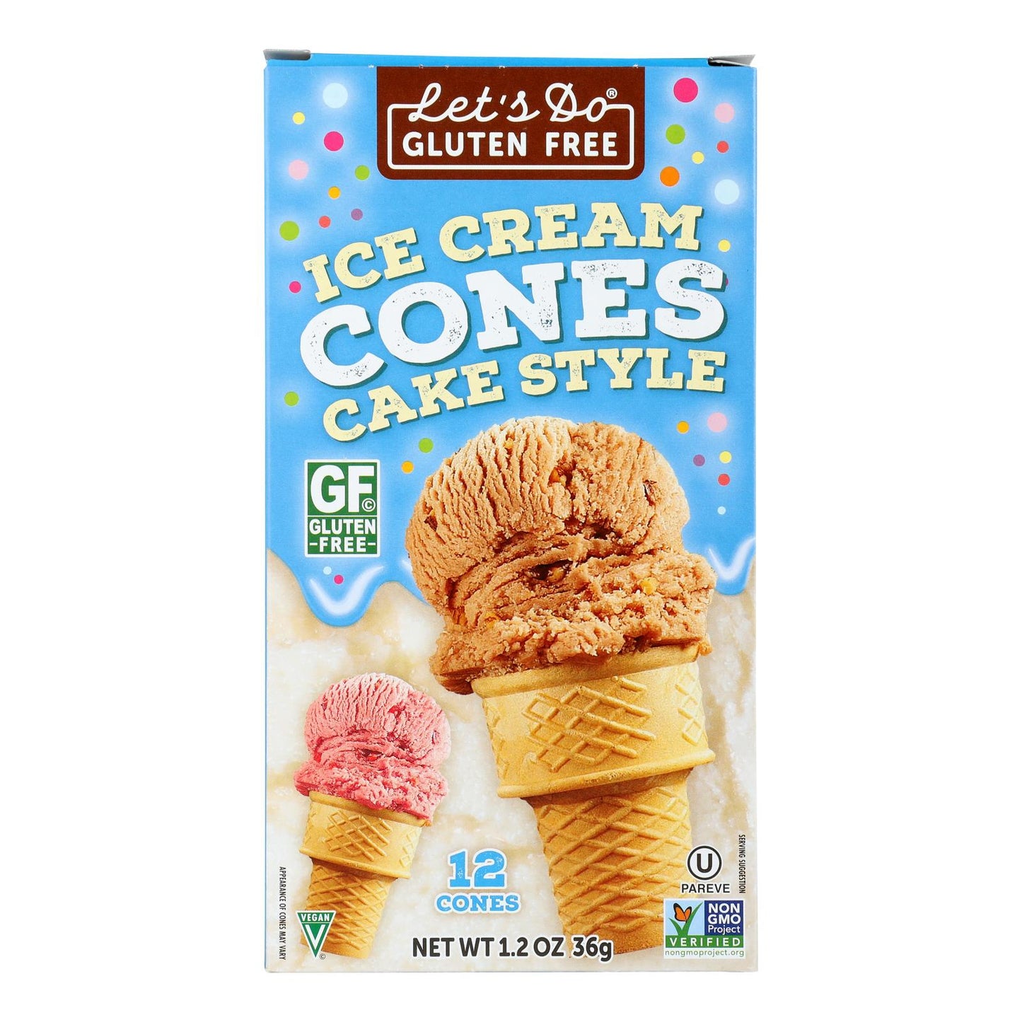 Let's Do Ice Cream Cones - Simple - Case Of 12 - 1.2 Oz.
