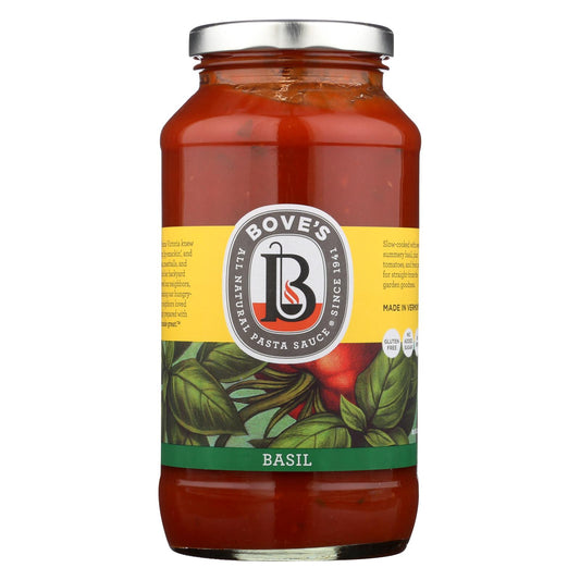 Bove's Of Vermont - Pasta Sauce - Basil - Case Of 6 - 24 Fl Oz.
