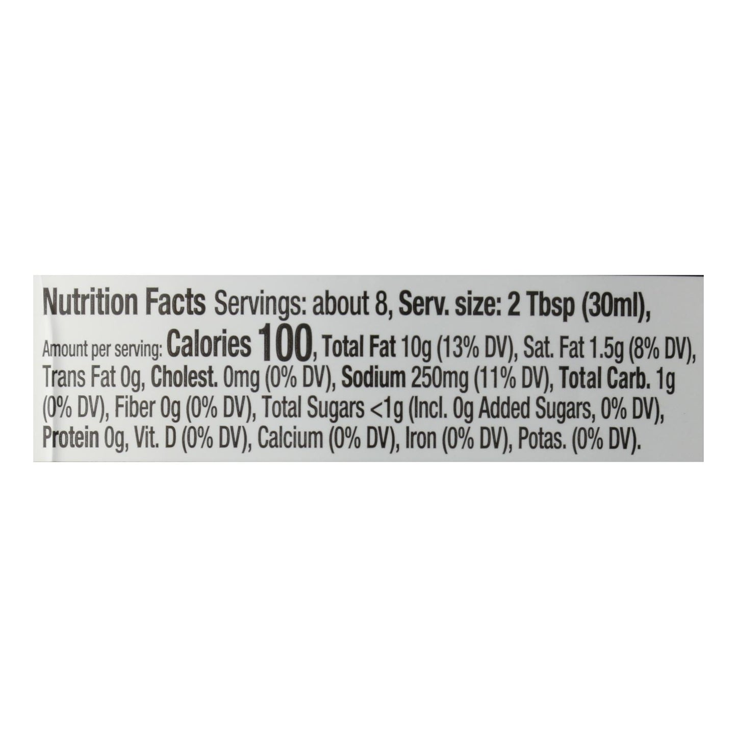 Organic Ville Organic Dressing - Dairy Free Ranch Vinaigrette - Case Of 6 - 8 Fl Oz.