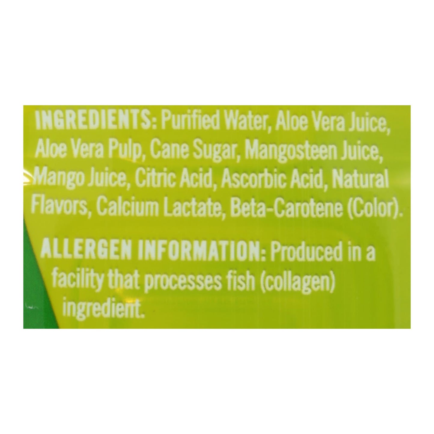 Alo Original Allure Aloe Vera Juice Drink - Mangosteen And Mango - Case Of 12 - 16.9 Fl Oz.