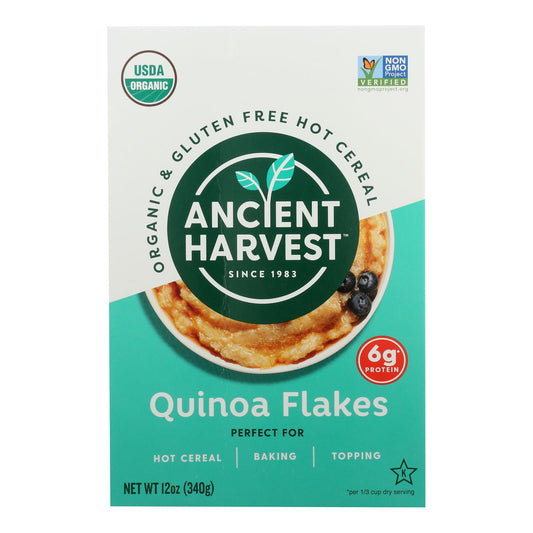 Ancient Harvest Organic Hot Cereal - Quinoa Flakes - Case Of 12 - 12 Oz