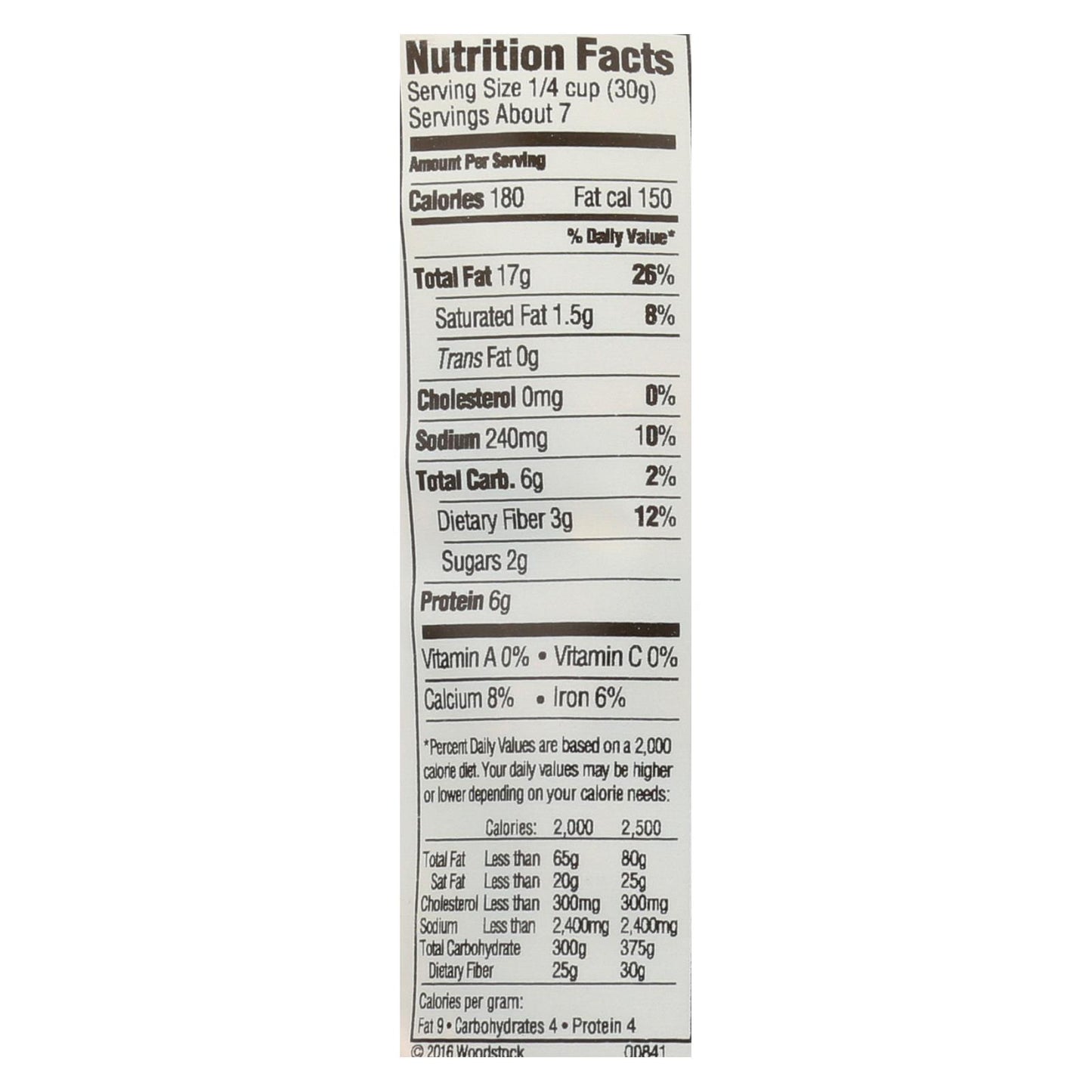 Woodstock Non-gmo Almonds, Roasted And Salted - Case Of 8 - 7.5 Oz