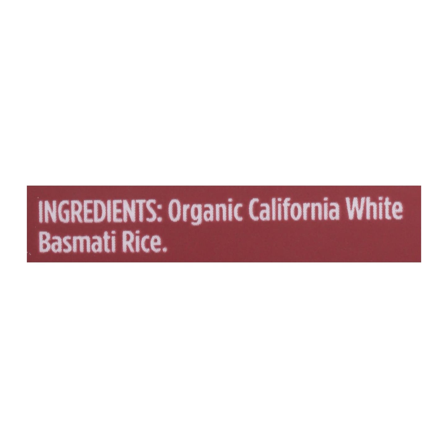 Lundberg Family Farms Organic White Basmati Rice - Case Of 6 - 2 Lb.