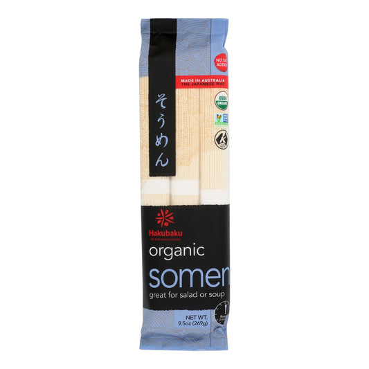 Hakubaku 100% Organic Noodles - Somen - Case Of 8 - 9.52 Oz