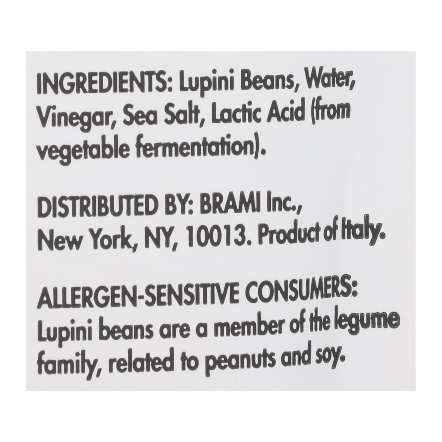 Brami Lupini Snack - Sea Salt - Case Of 8 - 5.3 Oz.