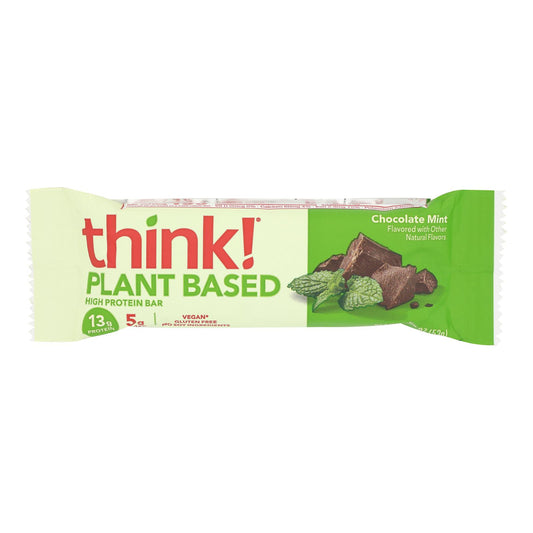 Think! Thin Plant Based Protein Bar - Chocolate Mint - Case Of 10 - 1.94 Oz