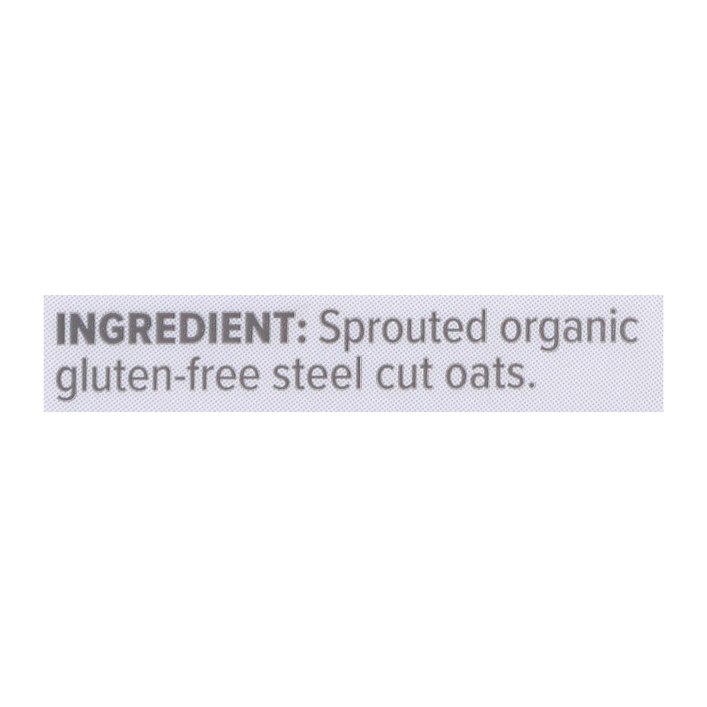 One Degree Organic Foods Organic Steel Cut Oats - Sprouted - Case Of 4 - 24 Oz