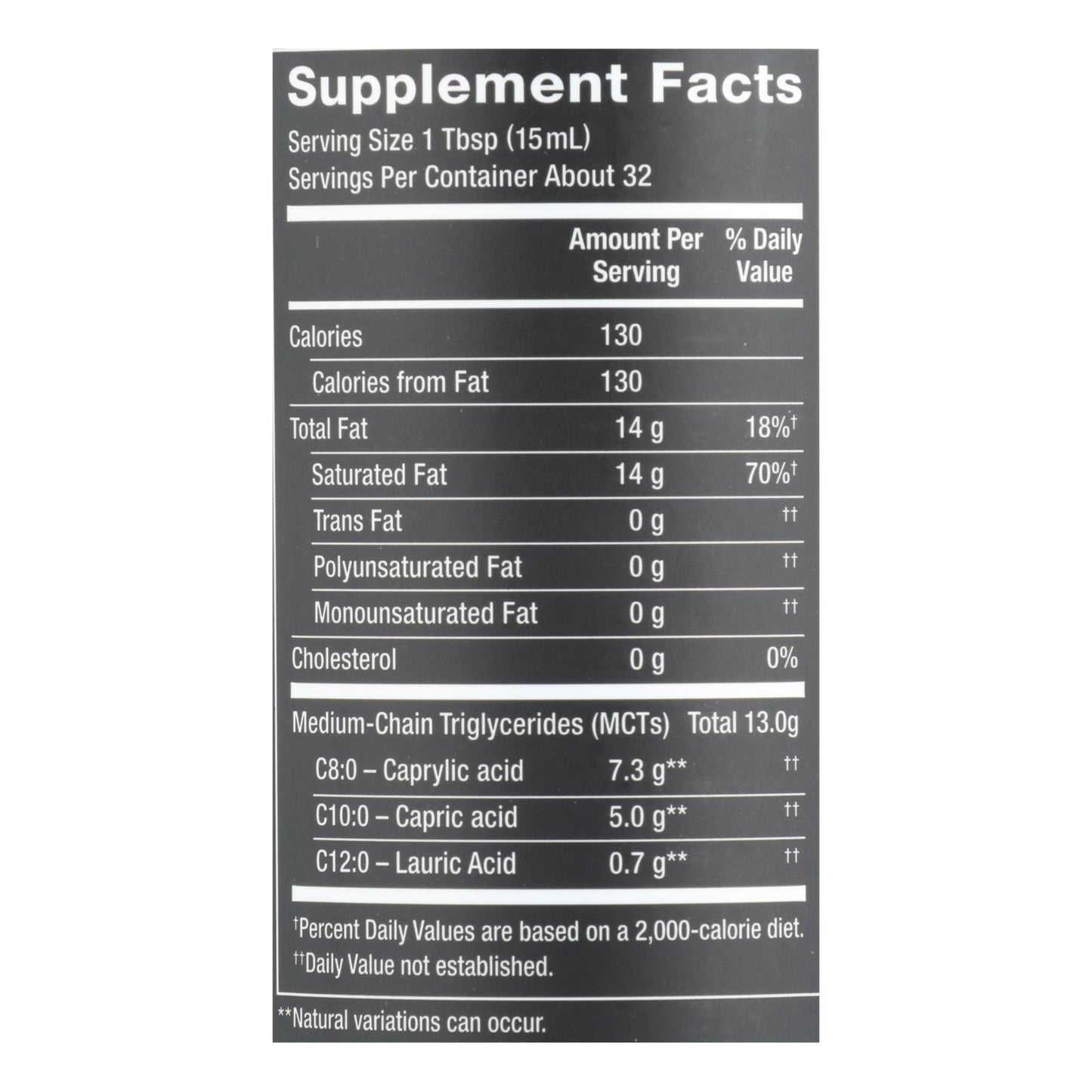 Nutiva 100% Organic Mct Oil - From Coconut - Unflavored - 16 Fl Oz