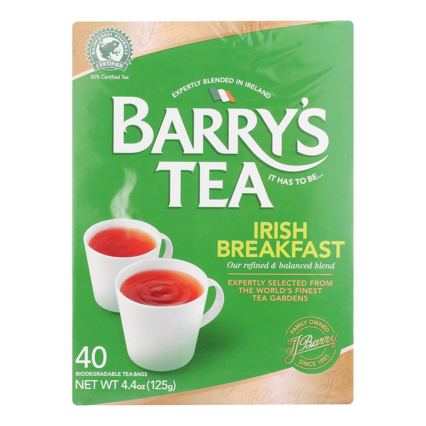 Barry's Tea - Tea - Irish Breakfast - Case Of 6 - 40 Bags