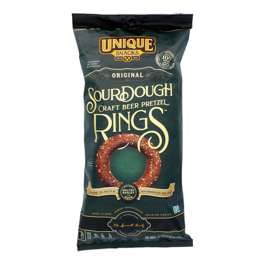 Unique Pretzels - Sourdough Craft Beer Pretzel Rings - Case Of 12 - 11 Oz.