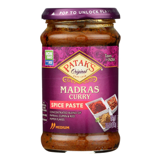 Pataks Curry Paste - Concentrated - Madras - Medium - 10 Oz - Case Of 6