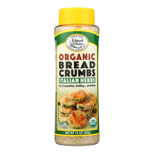 Edward And Sons Organic Italian Herb Breadcrumbs - Case Of 6 - 15 Oz.
