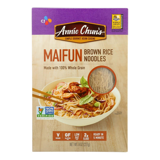 Annie Chun's Maifun Brown Rice Noodles - Case Of 6 - 8 Oz.